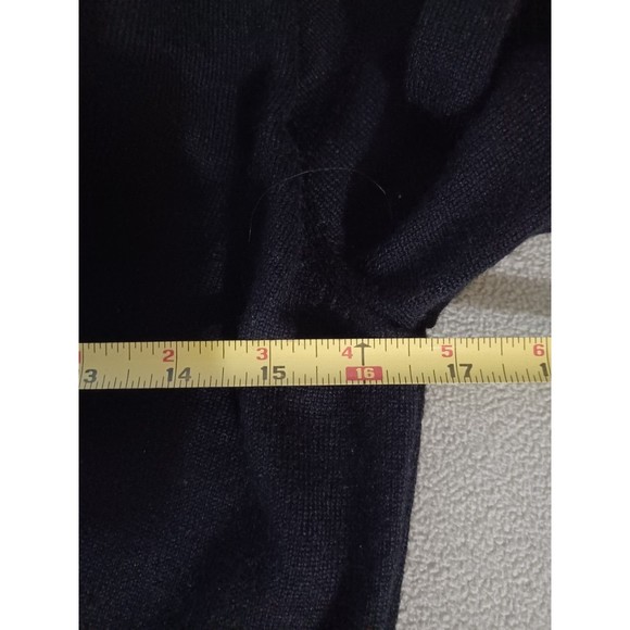 Calvin Klein Size XS Women's Black Knit Wool Blend Sweater with metalic stripe - Picture 6 of 8